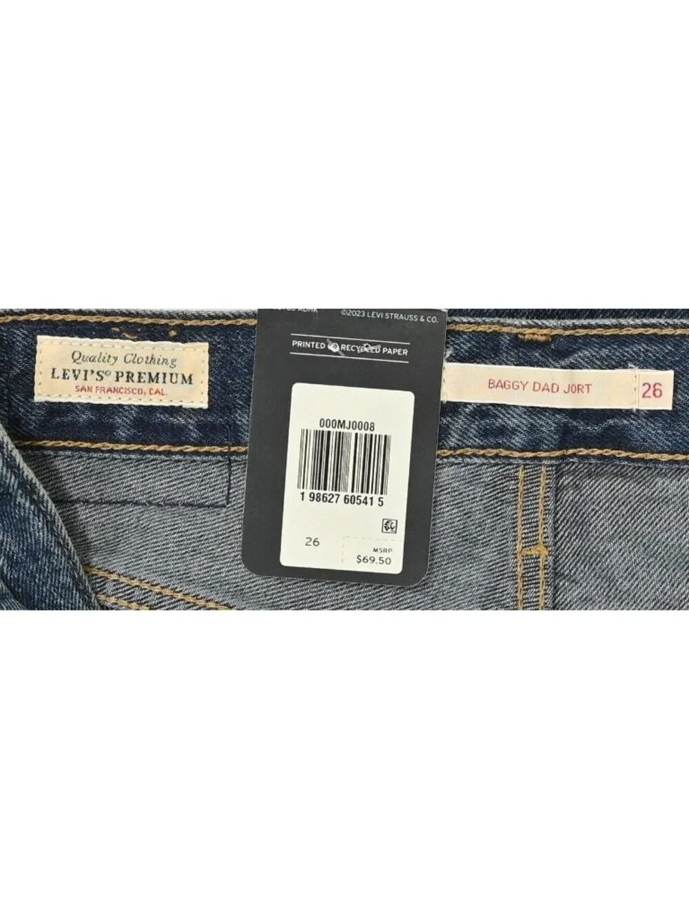 Levi's Baggy Dad Jorts 000MJ0008 in Hinged Heart